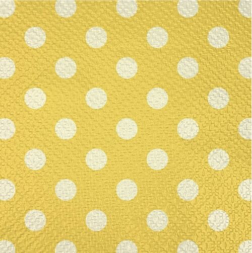 Guardanapo Amarelo Poá Branco 20x21