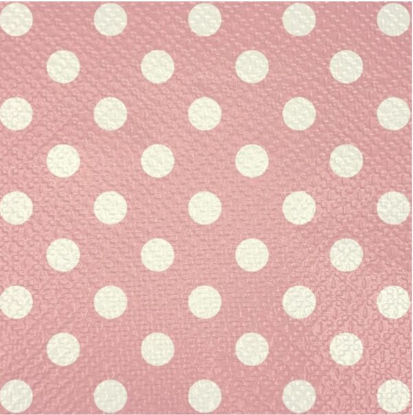 Guardanapo Rosa Poá Branco 20×21