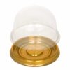 Mini Cake Box Redonda Ouro c/10