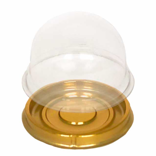 Mini Cake Box Redonda Ouro c/10